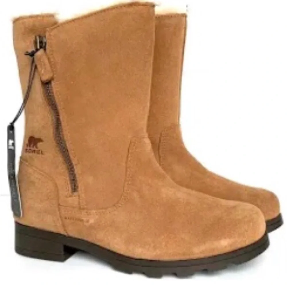 Sorel Waterproof Suede Faux Fur Fold- Over Boots 3